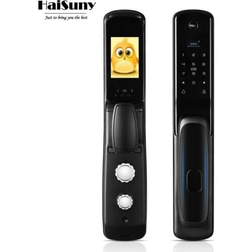HAISUNY Biometric Fingerprint Lock Password, IC Card, Key To Unlock Home WiFi APP Smart Lock Electronic Door Lock Digital Lock