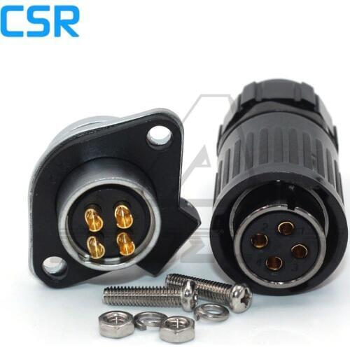 HP20 series Industrial Plug Socket Aviation Power Charger male female 4pin