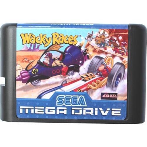Wacky Races 16 bit MD Game Card For Sega Mega Drive For Genesis