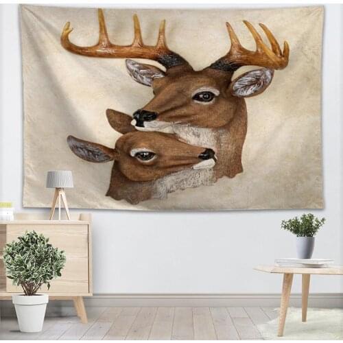 Custom deer Tapestry Wall Hanging For Party Decorations Art Home Decor Beach Towel Blankets Customized