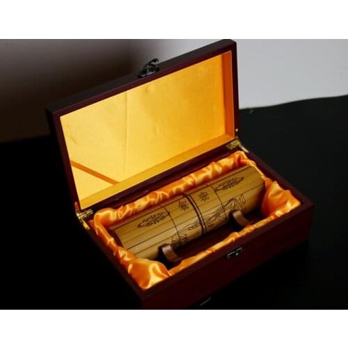 Chinese Literature Bamboo Bookmark Blank Text Ancient Dynasty Literature Bookmark Display Film Prop Performance