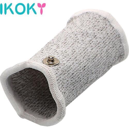 IKOKY Penis Ring Electro Stimulation Therapy Massager Male Masturbation Electric Shock Medical Sex Toys for Men Cock Ring