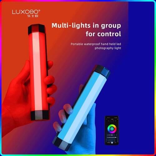LUXCEO P200 LED Photography Light Handheld RGB Light Tube Stick Video Soft Light APP Remote Control Vs 6C Pavotube