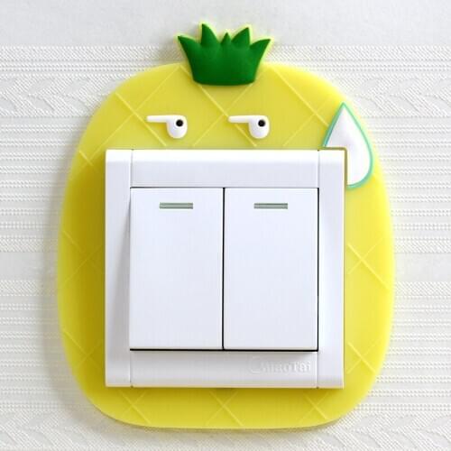 Cartoon Cute Switch Sticker Glow in Dark Wall Sticker Luminous Switch or Socket Soft Silicone Protect Cover On-Off Decor Sticker