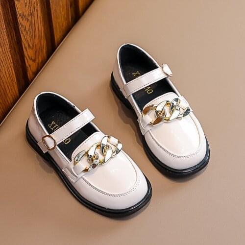 Autumn New Kids Shoes For Girl Princess Wedding Children Leather Shoes Girls Party Soft Flats Fashion Student Black School Shoes