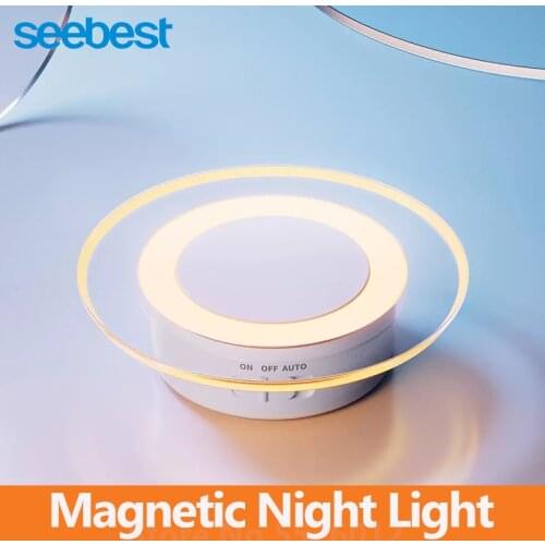 Portable Magnetic Night Light Smart Motion Sensor Type-c Charging Bedside Lamp for Room Hallway Pathway Toilet