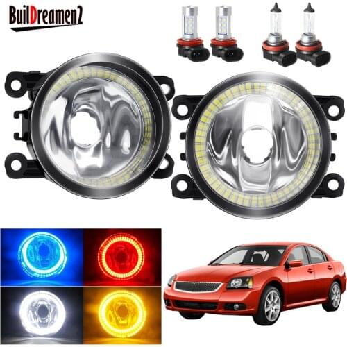 Angel Eye Fog Light For Mitsubishi Galant Saloon 2003-2007 Car Fog Lamp with Halo Ring Daytime Running Light H11 12V