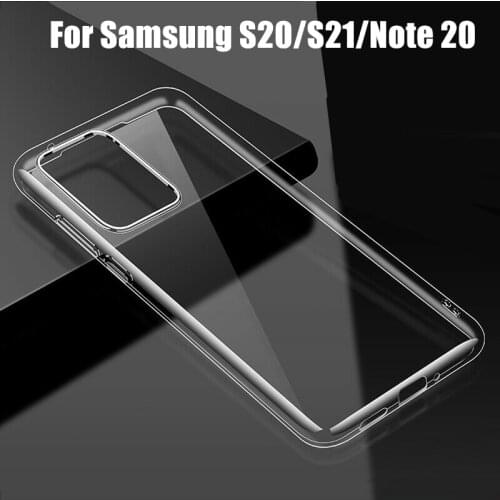 Transparent Case For Samsung Note 20 Ultra 5G Thin Soft TPU Shockproof Protective Back Cover On For Galaxy S21/S20 Plus FE S10