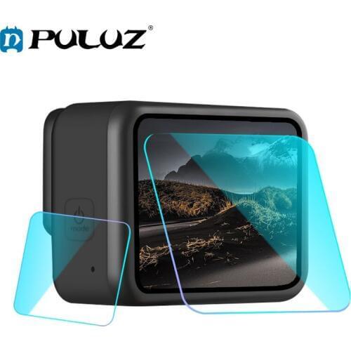 PULUZ for GoPro HERO8 Black Lens + LCD Display Tempered Glass Film