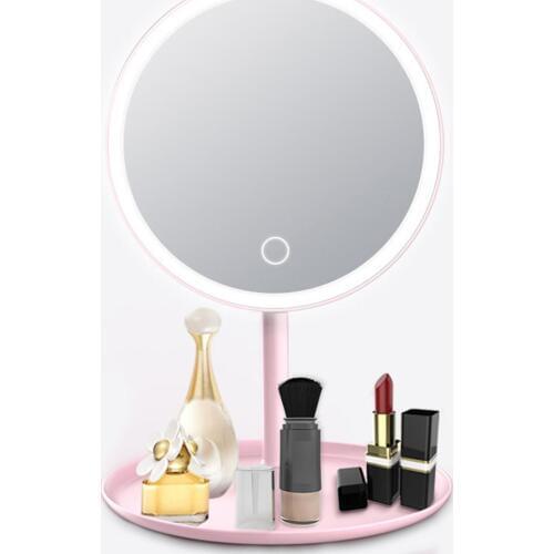 USB Rechargeable LED Adjustable Daylight Cosmetic Makeup Mirror Desktop Lamp