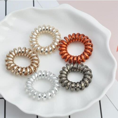 Elastic band for hair high ponytail Transparent Telephone Wire Elastic Hair Bands for Girls High Quality Hair Scrunchie