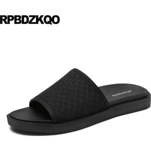 Flat mesh beach platform black sandals famous brand slippers native slides casual designer shoes men high quality summer water