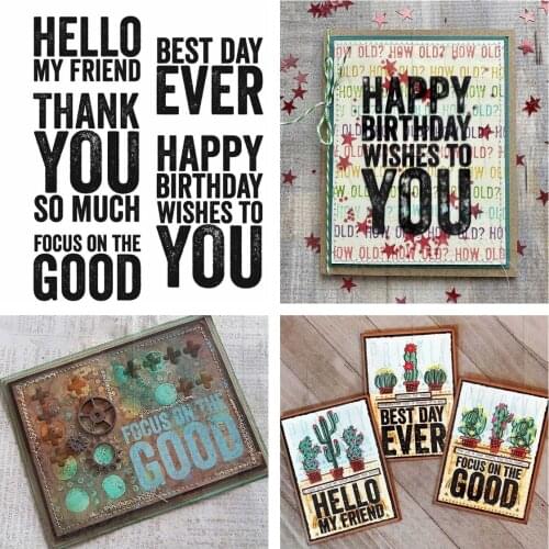 Dies Scrapbooking Metal Retro Style Art Word Cutting Dies Craft Embossing Make Paper Greeting Card Making Template Diy Handmade