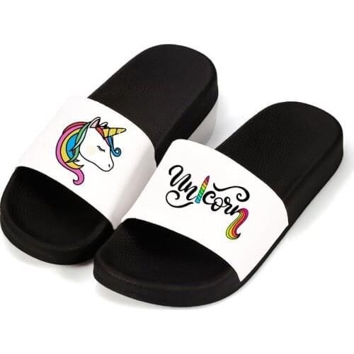 Women slipper cute unicorn Slippers shoes for woman Home Beach Slides summer EVA athroom Sandalias ladies Non-slip flip flops