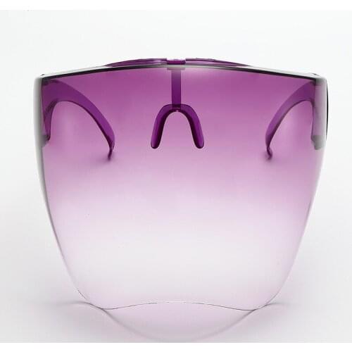 2021 New Face Visors for Bikes Cycling UV400 Protection Shield Gradient PC Lens Sunglasses Full Face Anti-Spray for Men Women