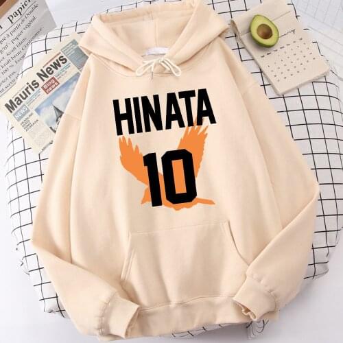 2021 Spring Haikyuu Fashion Hoodies Male Hinata Shoyo Number Streetwear Casual Fashion Hooded Japan Anime Funny Sweatshirt Mens