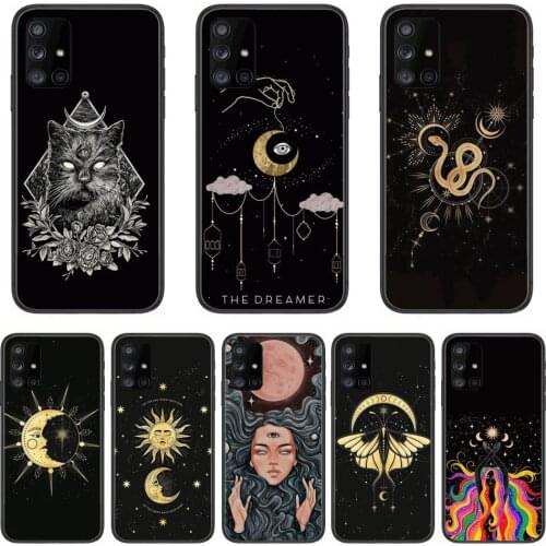 Witches moon Tarot Mystery Phone Case Hull For Samsung Galaxy A 50 51 20 71 70 40 30 10 E 4G 5G S Black Shell Art Cell Cover