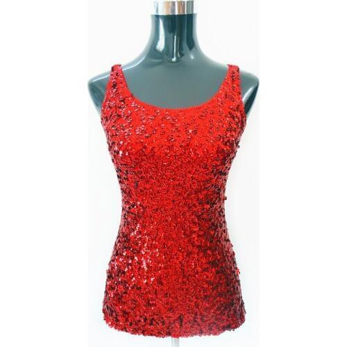 Girl Adult Singer Women Shine Sequin Shirt Paillette Jazz DS Costume Top Stage Jazz Bar Club DJ Vest Pole Dancing Shirt Vest