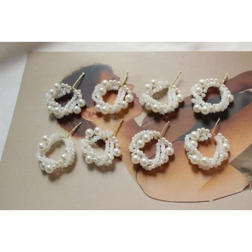 Min order 10pcs/lot 28mm beads decoration copper winding geometry rounds shape handmade beads diy jewelry earring accessory