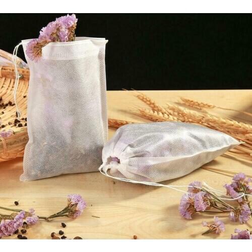 100Pcs Disposable Tea Bags Drawstring Tea bags for Tea Infuser with Seal Food Grade Non-woven Fabric Spice Filters Teabags