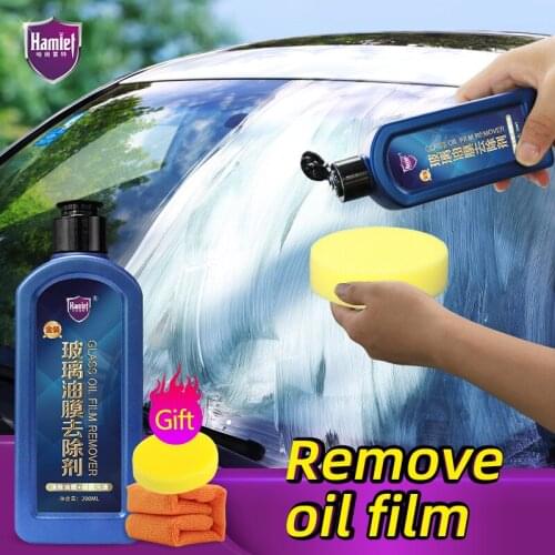 200ml Polish Car Glass Cleaner Window Windshield Stains Cleaner Glass Remover Clean Front Oil Film Clean to Oil Car Liquid Glass