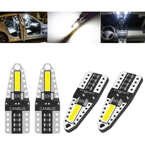 4PCS T10 LED Car W5W LED Bulbs Canbus 168 194 6000K White for Car Interior Dome Light Parking Lights Error Free Auto 12V