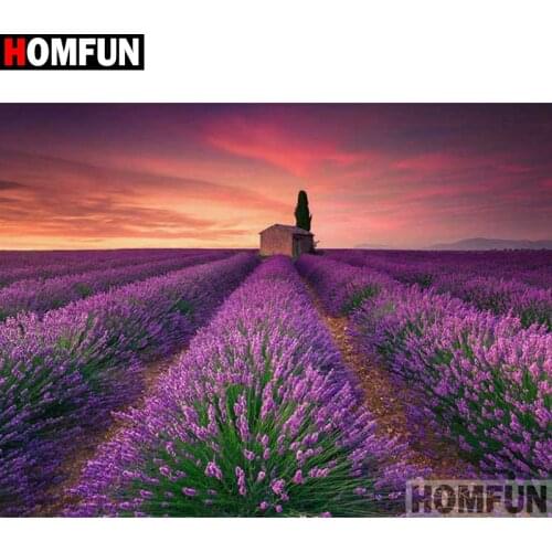 HOMFUN Full Square/Round Drill 5D DIY Diamond Painting "Flower landscape" Embroidery Cross Stitch 5D Home Decor Gift A18206