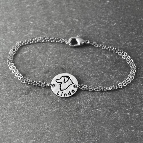 Australian Shepherd bracelet ,Personalized Dog Bracelet ,alloy Dog Pendant, Personalized Pets name, Dog Lover Gift, dog bracelet