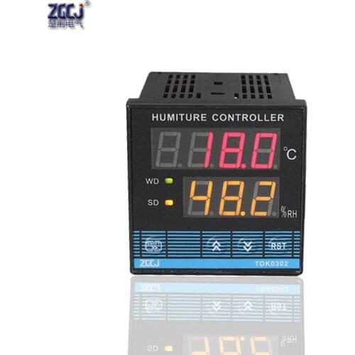 Digital temperature and humidity controller with 25m sensor cable , moisture controller TDK0302 humiture controller