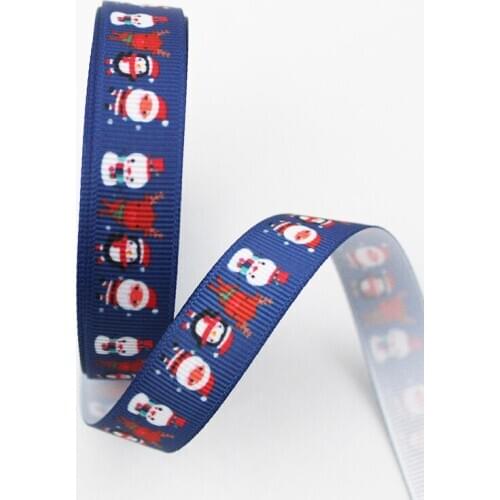 Christmas snowman printed grosgrain ribbon Decorative Ribbon Gift Packing Patchwork Handmade 16mm 22mm 25mm 38mm 57mm 75mm