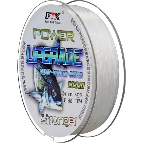 100M 100% Super Nylon Line Super Fishing Line Strong and Tough 4.13-34.32LB Bass Carp Fishing Accessories 0.14-0.5mm 1.88-15.6KG