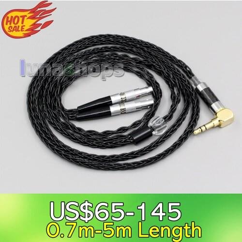 LN006334 XLR Balanced 3.5mm 2.5mm 8 Cores Silver Plated Headphone Cable For Ultrasone Veritas Jubilee 25E 15 Edition ED 8EX ED15