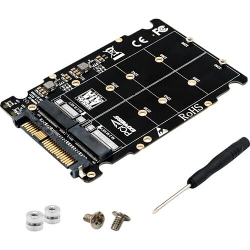 M.2 Ssd To U.2 Adapter 2In1 M.2 Nvme And Sata-Bus Ngff Ssd To Pci-E U.2 Sff-8639 Adapter Pcie M2 Converter For Desktop Computers