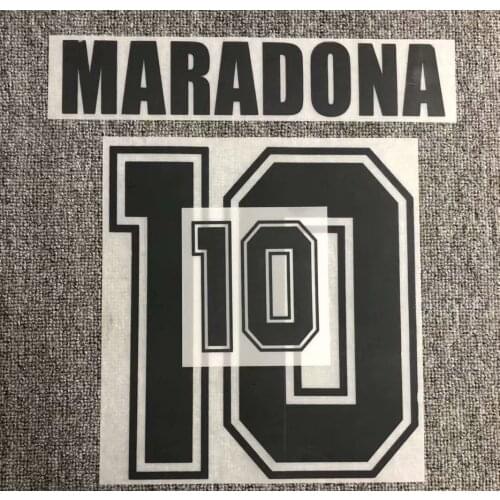 Retro 1986 #10 Maradona Nameset Printing Iron on Transfer Patches Customize Any name Number Badge