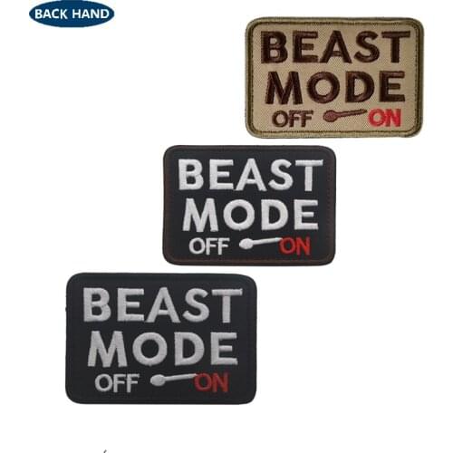 Embroidery Patches Beast Mode On US Army Military Patch Tactical Applique Emblem Combat Embroidered Badge