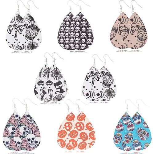 2020 New Halloween Pumpkin Ear Cuff Gold Leaves Non-Piercing Ear Clips Fake Cartilage Earring Jewelry For Women Men