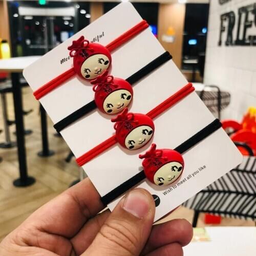 New Year Lucky Bags Red Hair Band Women Girls Kids Hair Rope Hair Rings Fashion Hot Selling Hair Accessories Gifts