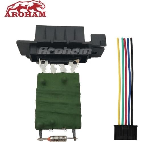 New 13248240 Heater Blower Motor Fan Resistor With Wiring Harness For Vauxhall Opel Corsa Fiat Punto 12V Car Heater Resistor