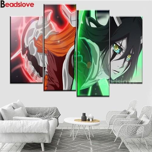 Full DIY 5D Diamond Painting cartoon anime 4 pcs Cross Stitch Square Diamond Embroidery round diamond mosaic rhinestones