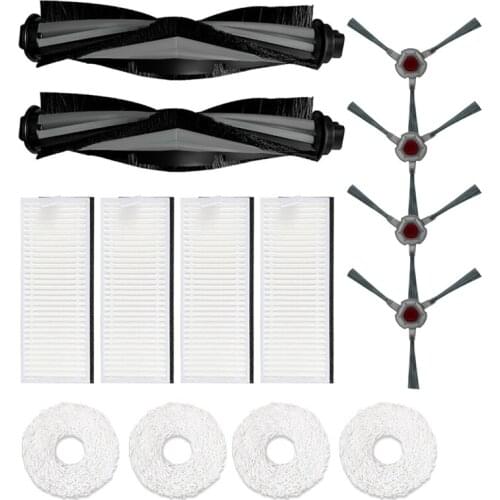 Roll Brush for Ecovacs Deebot Ozmo N9+Vacuum Cleaner Parts Main Brush,Side Brush,Washable Mop, Hape Filters Accessories