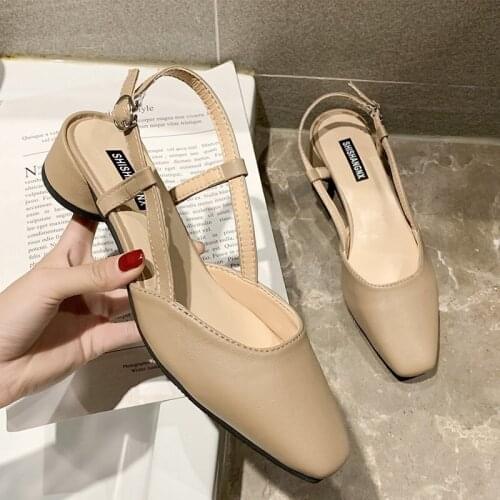 Women Retro Shoes Ladies Low Heel Cusual Cloesed Toe Sandals Fashion Comfortable Buckle Flats Mary Janes Boat Shoes