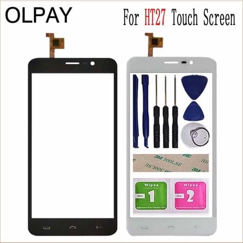 4.7'' Mobile Touch Panel Front For Homtom HT20 Touch Screen Digitizer Panel Glass Len Sensor Tools Adhesive+Wipes