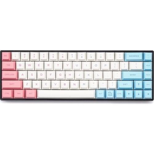 Cute Pink Blue White Color Keycaps For Cherry Mx Switch Mechanical Gaming Keyboard Modify DIY 180 Keys Cherry Profile Key Caps