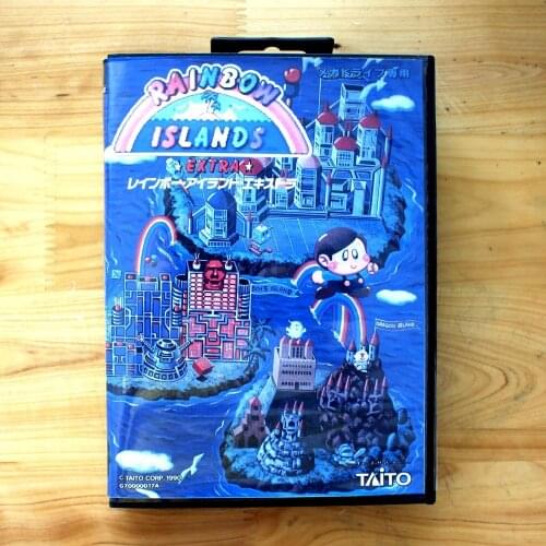 Rainbow Island 16 Bit SEGA MD Game Card With Retail Box For Sega Mega Drive For Genesis