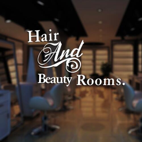 Beauty Salon Sticker Hair Salon Wall Decal Barber Shop Scissor Vinyl Window Decals Decor Mural Hairdresser Glass Sticker