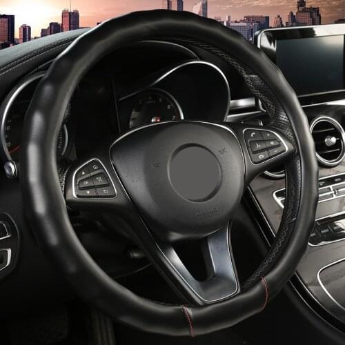 Universal Car Steering Wheel Cover Wrap Volant 6 Colors Artificial Leather Anti-slip Auto Styling Steering-wheel Car Accessories