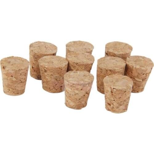 Lot of 10pcs Home Brew Tapered Cork Bung Stopper Wine Bottle Corks Craft Arts