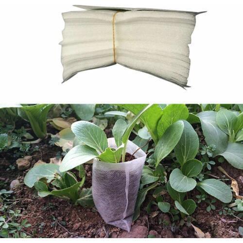 100 Pcs Fabric Pots Plant Root Pouch Container Grow Bag Aeration Container Garden Supplies Nursery Pots Seedling raising Bags