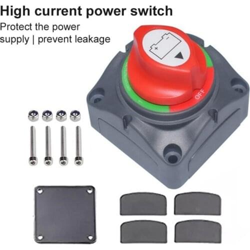 12-60V RV Disconnect Rotary 3 Position Car Battery Isolator ON/OFF Switch for Car Vehicle RV Boat Marine Yach
