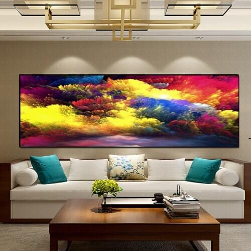 2021 Abstract Color Cloud Canvas Painting Modern Pictures New Wall Art Big Size Landscape for Living Room Home Decoration